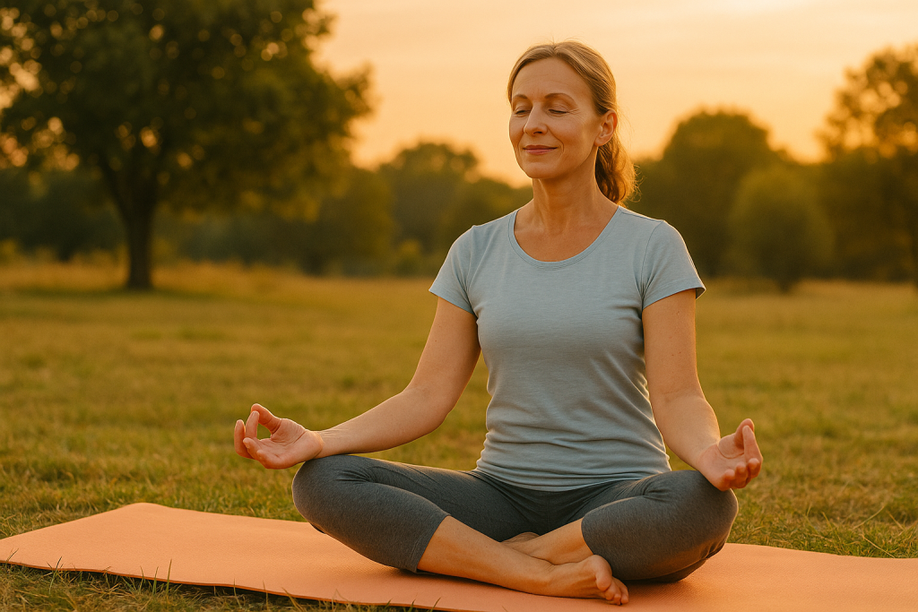 femme pratiquant yoga traditionnel